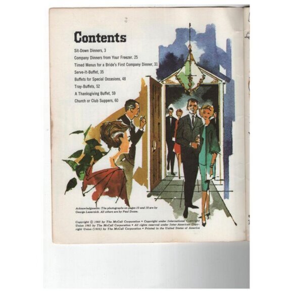 Vintage Magazine Special Issue McCall's Company Cookbook 1965 Recipes Decor - Picture 4 of 5